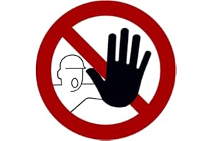 ‎STROBO 5 Stück Zutritt verboten Aufkleber Verbotszeichen für unbefugte Personen Gebotszeichen mit UV Schutz Warnzeichen für Außenbereich Innenbereich kein Durchgang von STROBO 9,5 x 9,5 cm