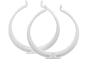 STEINBERG14 White Ø 100mm / 4inch Round Ducting Pipe Fixing Clip, Pipe Clamp Made of PVC, 2 Pieces