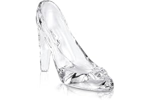 Kopinma Chaussure de Cendrillon Verre Cristal Princesse Chaussures à Talons Hauts, Mariage Cadeau, Chaussures Ornaments de Mariage, Cadeau d'anniversaire pour Fille Femme Mariée