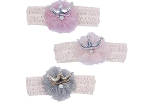 SUNSK Fascia per capelli per bambini e bambine, fascia per capelli per neonati, corona per compleanno, corona per decorazioni natalizie, giochi di ruolo, feste a tema, 3 pezzi