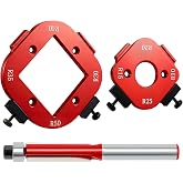 MAIXINNEW Rounded Corners Radio Template | Mold for Radius Milling Machine with Milling Cutter Included, Aluminium Alloy Mill