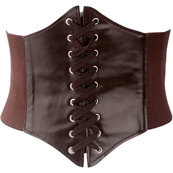 JasGood Corsetto da donna con lacci, fascia elastica larga, cintura in vita, cintura in vita per donne per Halloween, feste e altri eventi, ideale, Argentato, Für Taillengröße 97cm-108cm