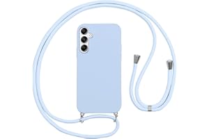 Vauki Funda con Cuerda para Samsung Galaxy A14 5G, Carcasa Silicona AntiChoque con Correa, Case con Ajustable Colgante Collar Cordón Suave Cuello para Samsung A14 5GMóvil Teléfono, Púrpura Claro