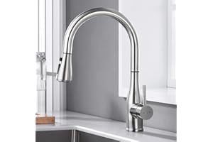 YUANNY Rubinetto Cucina con Doccetta Estraibile, Miscelatore Cucina Girevole a 360 °, 3 Modalità Rubinetti per Lavello Cucina Risparmio Idrico, Monocomando Calda e Fredda Regolabile, Acciaio Inox 304