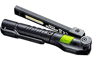 Uni-Lite IL-175R High Grade LED Slim Folding Pocket Inspection Lights | 175 Lumen | Additional Rear & Top Torch | Strong Magnetic Base