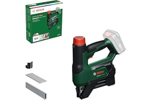 Bosch 18V System agrafeuse/cloueur sans fil AdvancedTacker 18V-25 (puissant outil 2 en 1 pour clouer et agrafer ; avec agrafes, clous, butée de distance, embout guide-fil)