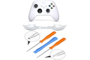 DEVINE CUSTOMZ DevineCustomz Xbox Series S X Controller Lb Rb Bumper Button And Tool Kit Set Bundle Screwdriver Torx Pry Bar Black & White (White)