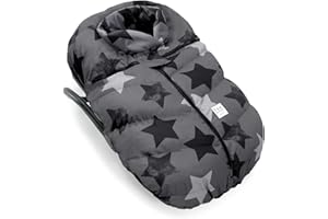 7 A.M. 7AM Enfant Car Seat Covers - Cocoon Baby Cover for Boys & Girls, Rain & Snow Repellent, Breathable Windproof, Center Zipper, Universal Fit for Infant Car Seat (0-12M)