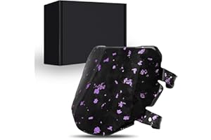 RUNFARR Tabella Portanumero Moto,Tabella Numero Anteriore Fibra di Carbonio per Sur Ron Light Bee Sur-Ron S/X Nero+Viola