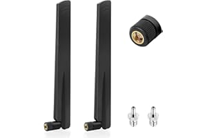 RUIZHI 2 antenne WLAN dual band 2,4 GHz 5 GHz 5,8 GHz 18dBi MIMO RP-SMA/ TS9 maschio antenna per router Wi-Fi, desktop PC, adattatore USB, schede PCI-E, telecamera IP di sicurezza, monitor FPV