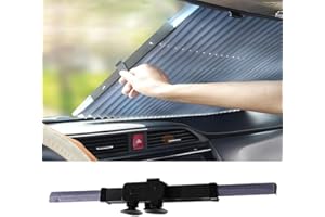 Pratvider Cortina retráctil Coche, Parasoles Coches, Paraguas Parasol Coche, Parasol Coche Delantero Paraguas, Parasoles Coche Luna Delantera, Sombrilla De Sol Plegable para Coche, Bloque De Calor UV