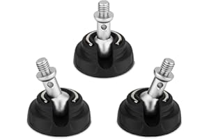 ‎LEFTFOTO Stativ-Gummifüße mit 3/8-Zoll-Schraube, universelles Anti-Rutsch-Gewinde, große Stativfüße für 3/8-Zoll-Schraubenlöcher, Breite 50 mm, 3 Stück