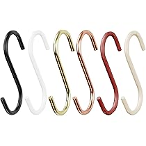 Yemiany Crochets En S En Cuir Pour Suspendre, 5 Pièces Crochets Noirs