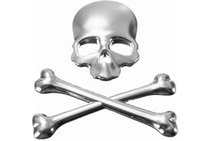 G&S 3D Skull Metal Skeleton Crossbones GS Cool Personality Car Motorcycle Emblem Badge Sticker Car Styling Decals Accessories