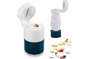 BSYFOP 1 PCS Pill Crusher, 4 in 1 Portable Tablet Crusher for Pills Crusher, Multifunction Pill Crusher Pill Crusher for Tablets, Travel Pill Organizer Everyday Pill Grinder for Travel and Daily