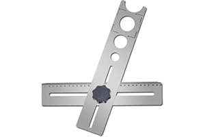 Yius Localizzatore di fori per piastrelle di ceramica, in acciaio inox fai da te trapano guida foro Jig piastrelle di ceramica portatile Punch Locator