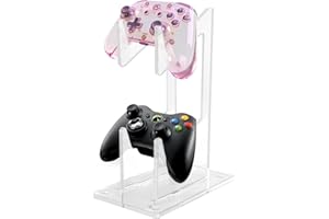 HFDONGL Soporte Cascos Universal Soporte Auriculares 2 en 1 Desmontable Soporte Cascos Gaming Acrílico Soporte Auriculares Gaming para Usar con Todos Los Controladores y Auriculares de Juegos