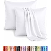 Utopia Bedding Set of 2 Pillowcases - 60 x 60 cm - White | Oeko-Tex Certified - Brushed Microfiber, Envelope Closure (No Inse