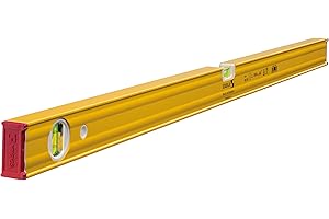 STABILA Wasserwaage Type 80 AS, 100 cm, verstärktes Alu-Profil, 1 Horizontal-Libelle, 1 Vertikal-Libelle, integrierte Rutsch-Stopper, Made in Germany