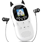 64GB Bluetooth 5.3 MP3 Player for Kids, Speakers, FM Radio | Play songs one click, alarm clock, 750 mAh battery, physical but