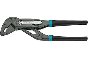 HAZET Szczypce uniwersalne/pompka do wody 760-15, długość 150 mm, precyzyjny rozstaw blokady, szybka regulacja za pomocą funkcji końcówki/dźwigni stopniowej, twarde ząbkowanie szczęk