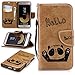 Produktbild Misteem Cartoon Hülle für Samsung Galaxy J3 2017, Schön Retro Panda Muster Leder Wallet Case Cover Stoßfest Flip Etui mit Kartenhalter Bookstyle / Stand / Magnet Tasche Brieftasche Schutzhülle für Samsung Galaxy J3 2017 - Pandabär Braun