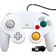 OSTENT Wired Shock Classic Controller Gamepad Joystick Joypad Compatible for Nintendo GameCube NGC Wii Console Video Games Color White