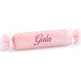 Mababyshop Personalised Candy Cushion with Embroidered Name, Baby | Soft bubble texture candy shaped cushion, personalized wi