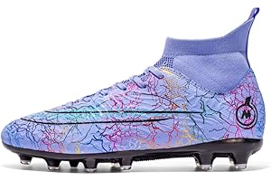 Hmhnsya Scarpe da Calcio da Uomo Scarpe da Calcio Spike da Allenamento Professionali Scarpe da Calcio Alte alla Caviglia per Bambini Sneakers Unisex