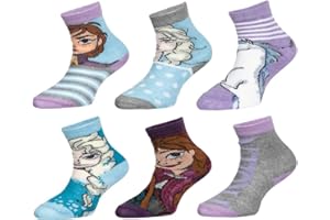 PALLEON 6 pares de calcetines de Frozen para niña