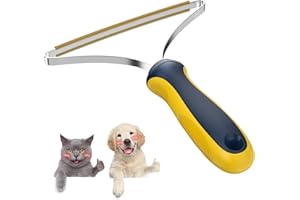 Alyvisun Odkurzacz do Włosów, [Rączka z Gumą i Delikatnymi Zębami] Narzędzie do Skrobania Dywanów, Przenośne Rolki do Usuwania Włosów Zwierząt, Ręczna Mała Szczotka do Czyszczenia Dywanów