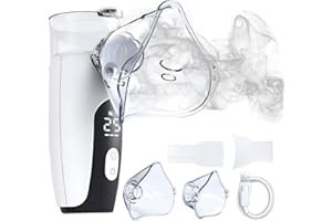 UCMDA Nebulizador Portátil - Calmante para Los Ojos, Nebulizador Adultos y Niños, Advertencia de Batería Baja, Silencioso y Recargable, 3 Modos, Eficiente Absorción de Atomización, Autolimpiable