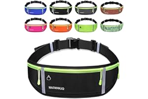 WATMHHJQ Marsupio da Corsa per Cellulare, Impermeabile, per Escursioni, Fitness, Viaggi, Corsa, Pocking, Accessori (nero)