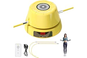 DELAMIYA Springseilmaschine, Intelligente automatische elektrische Seilspringmaschine, einstellbares Multiplayer-Springseil mit LED-Anzeigezähler, Trainingszählseilmaschine für Fitnessstudio, Party, Zuhause