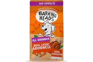 Barking Heads Complete Dry Dog Food 2kg - Adult All Hounder Bowl Lickin' Goodness Chicken - Natural Everyday Immunity & Vitality - Vet Approved