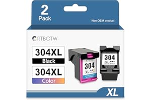 CRTBOTW Lot de 2 Cartouches d'encre compatibles 304 pour HP 304XL 304 XL Haut rendement (Noir et Couleur) pour Ordinateur de Bureau 2620 2625 2630 2635 2655 3700 3720 3755 Envy 5010 5020 50522 5055