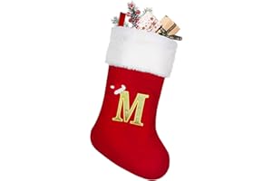 NIBESSER Calcetines Navidad Chimenea con Letra 50 cm Botas de Navidad para Colgar Calcetines Navideños de Terciopelo Papá Noel Christmas Stocking Idea Regalo para Decoración Navideña
