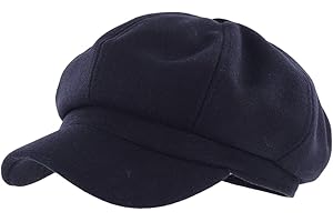 Gisdanchz Berretto Donna Finta Lana con Coulisse - Cappello da Fornaio Invernale Caldo E Accogliente, in Stile Vintage