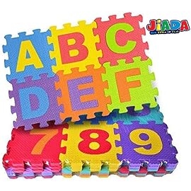 JIADA 36Pcs Alphabet Numeral Foam Mat Education Toys Developmental Intelligence Toy for Kids Puzzle Educational Learning Toy