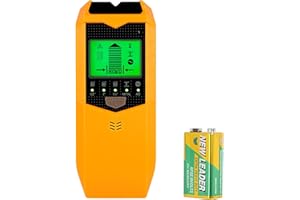 Stud Finder Wall Scanner，WOVTE 5 in 1 Electronic Stud Detector Stud Finder with Battery, Audio Alarm and HD LCD Display for The Center and Edge of Wood, AC Wire, Metal and Studs Detection