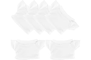 UPKOCH Bear T-Shirt 6 PièCes VêTements d'ours en Peluche T-Shirt Col Rond Mignon pour Animaux pour Taille 20 Cm