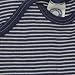Cosilana - Baby Bodysuit Short Sleeve3-7 months (Height 23-27) (62/68), striped Marine-Natural, 70% Organic Merino Wool, 30% Silk