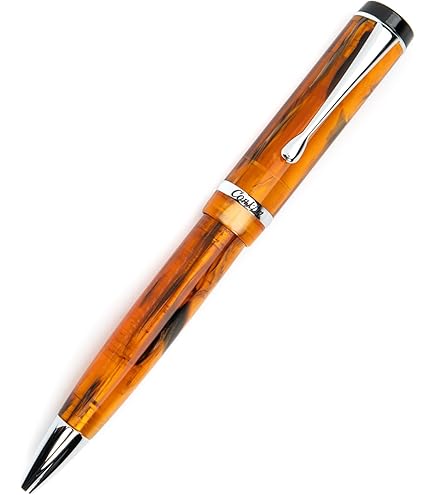 Conklin Herringbone Signature Ballpoint Pen - Yellow Chrome Executive Writing Pen