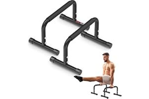 DH FitLife Barras Paralelas Ajustables (30-35cm) para Calistenia | Soporta hasta 200kg | 2 Niveles para Flexiones y Dips | Para Gimnasio en Casa y Uso Exterior