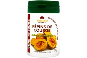 Exceldiet Pharma | Pépins de Courge - 60 Capsules - Confort Urinaire Homme - Prostate & Chute de Cheveux - Complément Végétal - Made in France