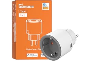 SONOFF S60ZBTPF Zigbee Smart Plug (Requires Zigbee Gateway) – Remote Control, Energy Monitoring, Timer Schedules, Overload Protection, Zigbee Repeater, Compatible with eWeLink App