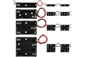 MKBKLLJY 12St. AAA Batteriehalter Bundle mit Leitungen 3St. 1AAA Batteriehalter 1.5V 3St. 2AAA Batteriehalter 2 * 1.5V 3St. 3AAA Batteriehalter 3 * 1.5V 3 x 4AAA Batteriehalter 4 * 1.5V mit Drähten