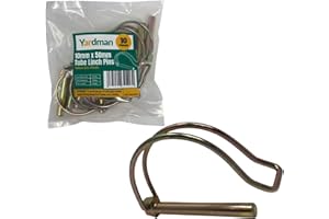 YARDMAN 10-pcs Pipe Tube Linch Lynch Pin 10mm x 50mm for 45mm Shaft Lock Clip