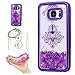 Produktbild Hülle Galaxy S7 EDGE (5,5 Zoll) Hülle Transparent Hardcase,3D Galvanotechnik TPU Kreative Liquid Bling Hülle Case Für Samsung Galaxy S7 EDGE (5,5 Zoll),Dynamisch Treibsand Flüssige Fließend Wasser Glitter Sparkle Klar Hart Plastik Tasche Kristall Handytasche Rückseite Hülle Schale Etui Für Samsung Galaxy S7 EDGE (5,5 Zoll) + Schlüsselanhänger (R) (2)