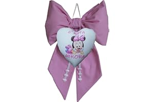 NEO MAMMA L'INIZIO DI UN AMORE CHE NON HA FINE. Fiocco Nascita Bimbo Personalizzato con Nome e Disegno, un Regalo per Celebrare questi Momenti Preziosi (Rosa)